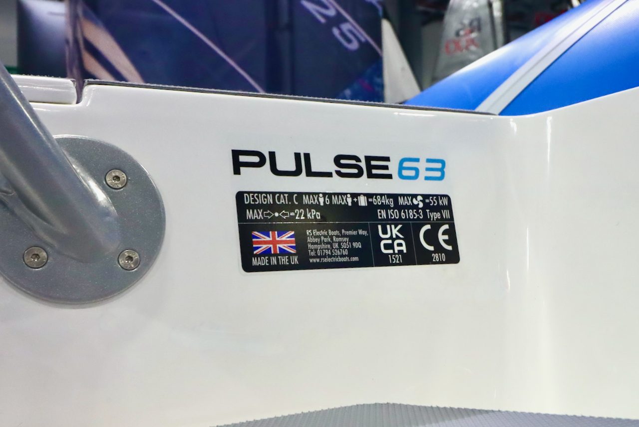 Pulse 63 Builder's Plate - RS Electric Boats